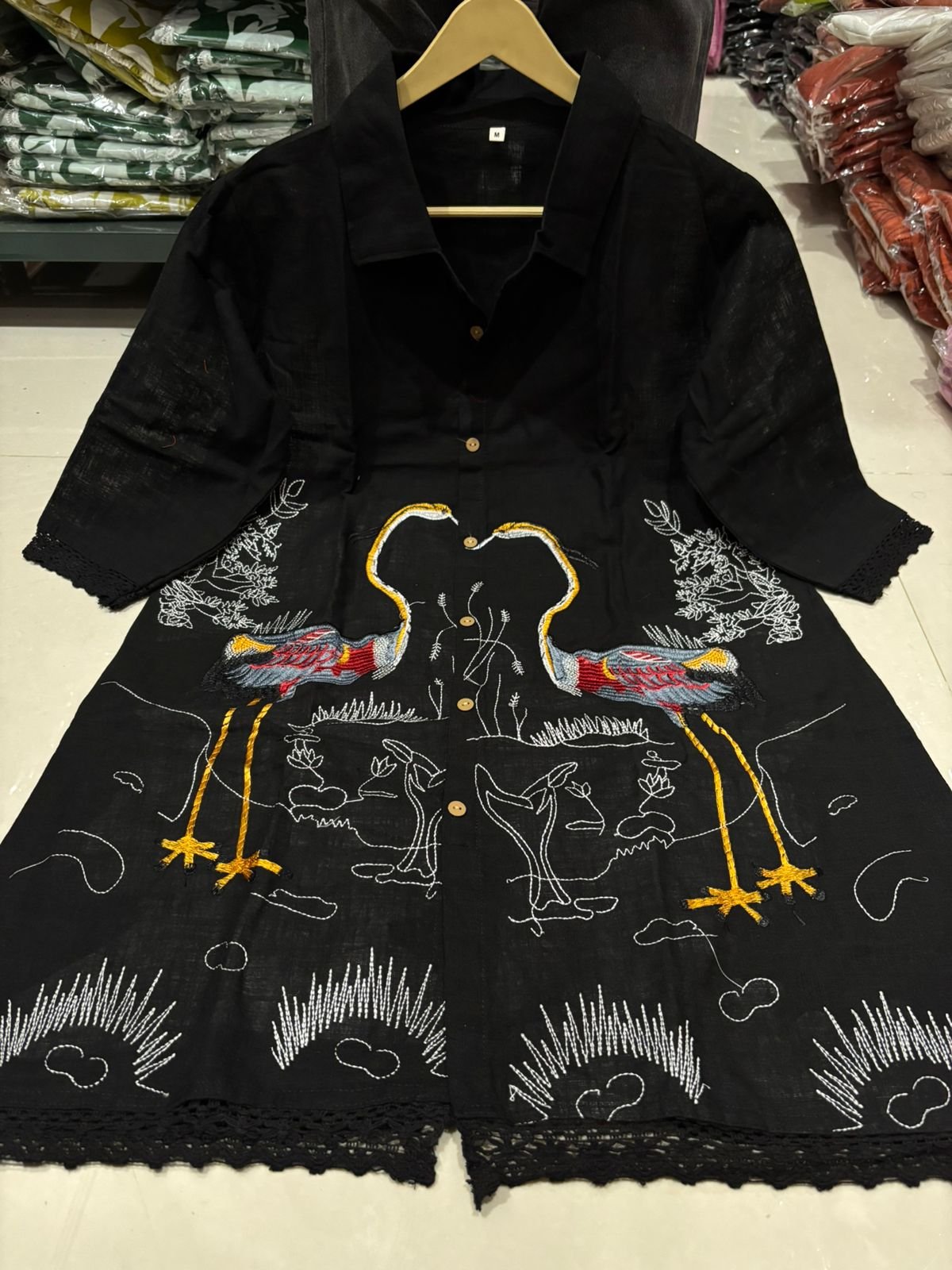 Black Coord Set with Elegant Embroidery Work